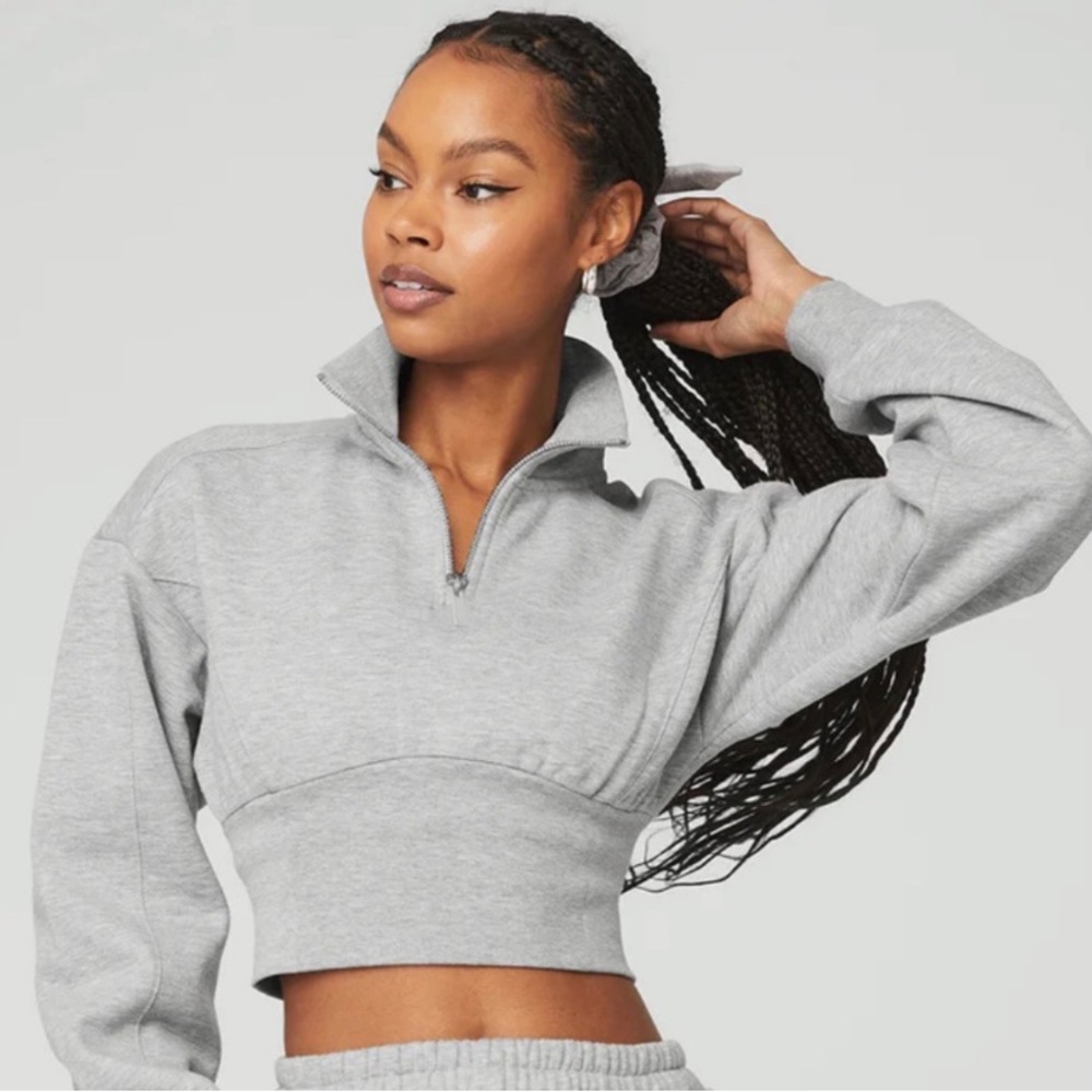 ALO NWT Vixen Fleece 1/4 zip sweatshirt